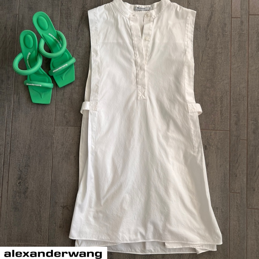 T by Alexander Wang Sleeveless Shirt Dress
